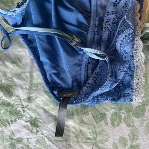 AERIE lace long line bralettes, two toned set - Picture 6 of 7